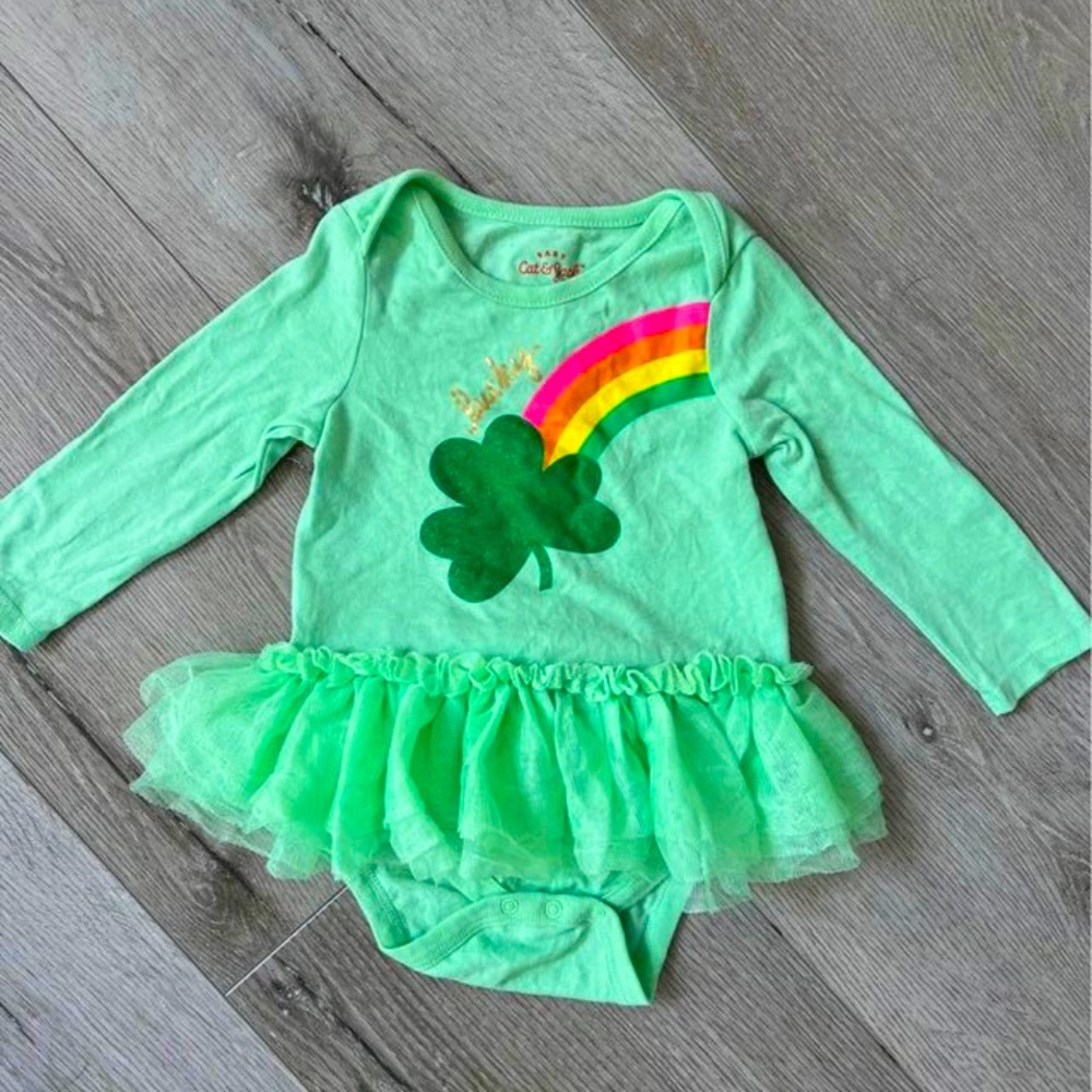 Baby Cat & Jack 6-9 months St Patrick’s day outfit